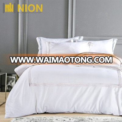 Luxury 400TC Long Staple Cotton Embroidery Hotel Bed Sheets Hotel Linen