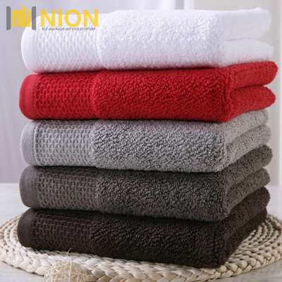 High Weighted 100% Pure Cotton Towel Absorbent and Soft Jacquard Towels 600gsm